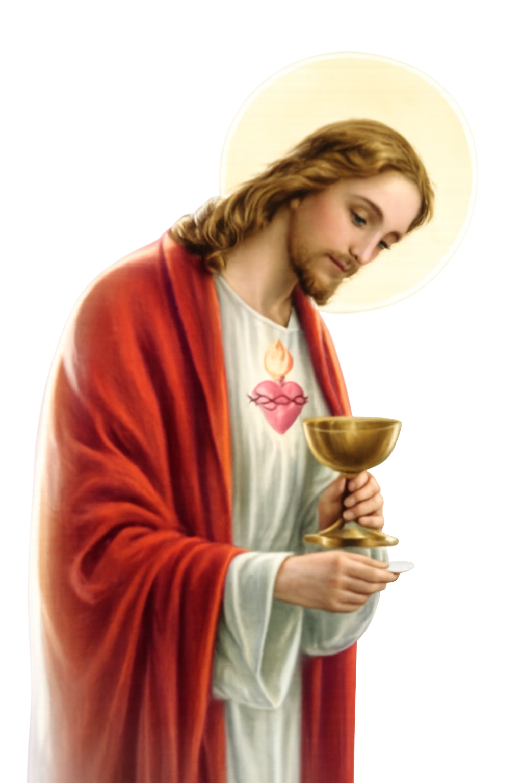 Priest's hands elevating the Holy Eucharist